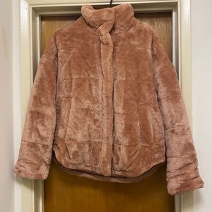 Forever21  Pink Faux Fur Coat.